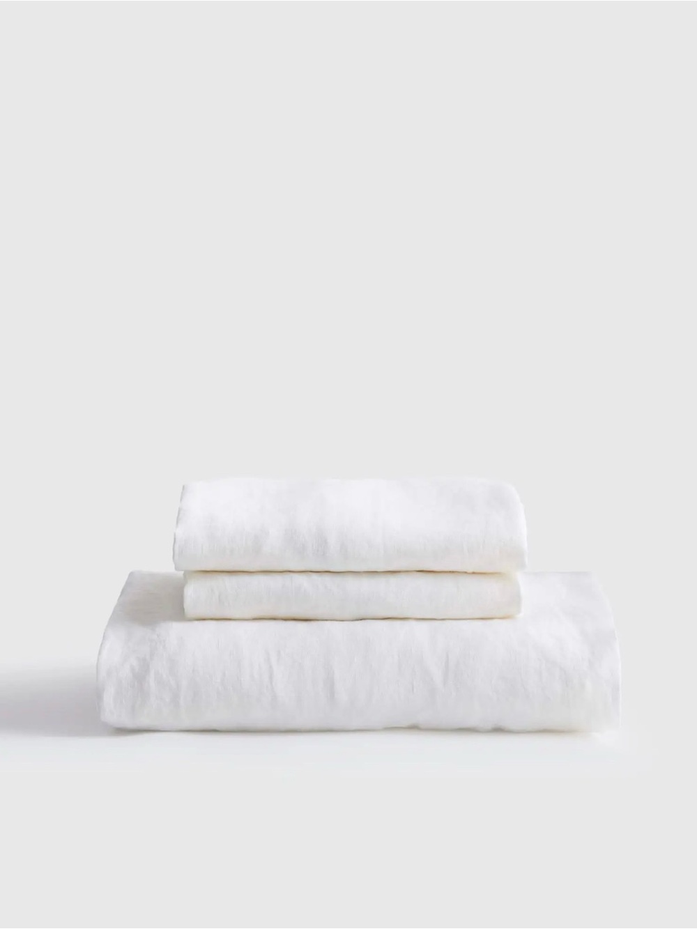 Quince European Linen White Twin Fitted Sheet Set - Retail $94